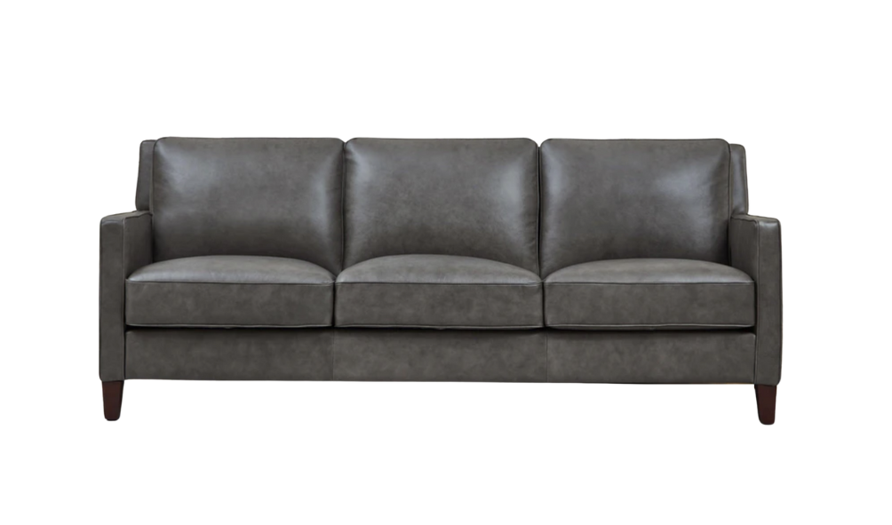 West Park Top Grain Leather Modern Sofa and Loveseat