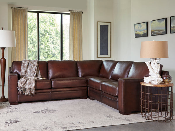 Luca Top Grain Leather Sectional - Prospera Home