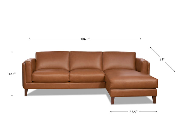 Antilles Top Grain Leather Sectional