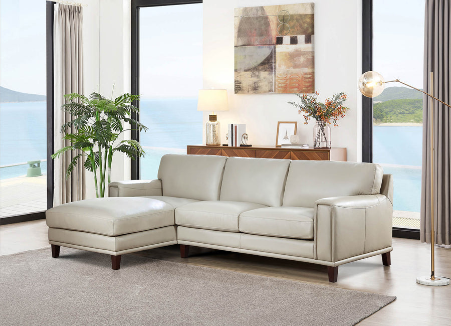 Jensen Top Grain Leather Sectional
